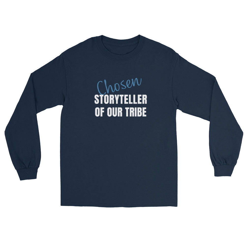 Chosen Storyteller Navy Men’s Long Sleeve Shirt /Blue Chosen Lettering