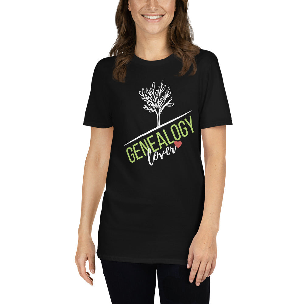 Genealogy Lover Black Unisex Short Sleeve Tee